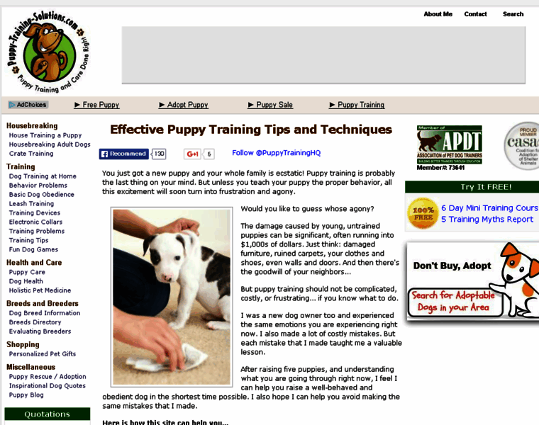 Puppy-training-solutions.com thumbnail