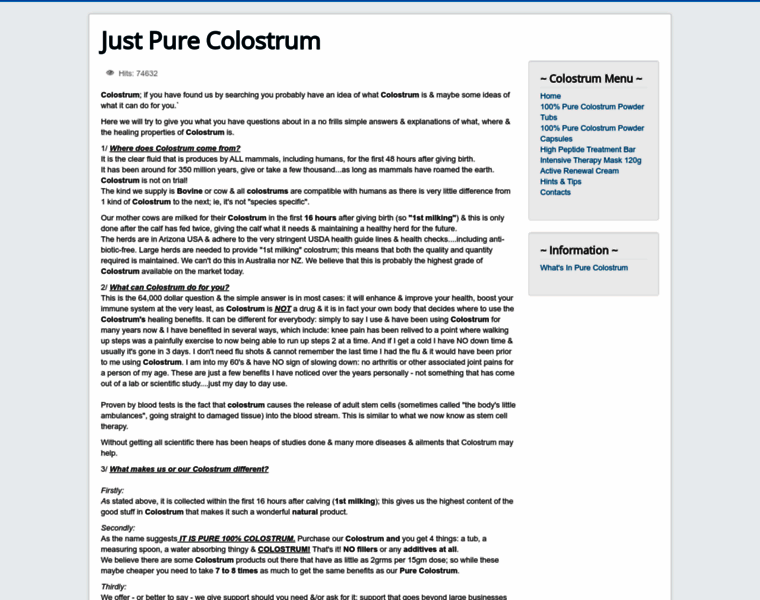 Purecolostrum.com.au thumbnail