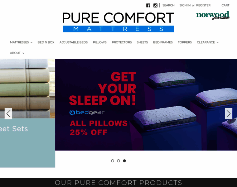 Purecomfortmattress.com thumbnail