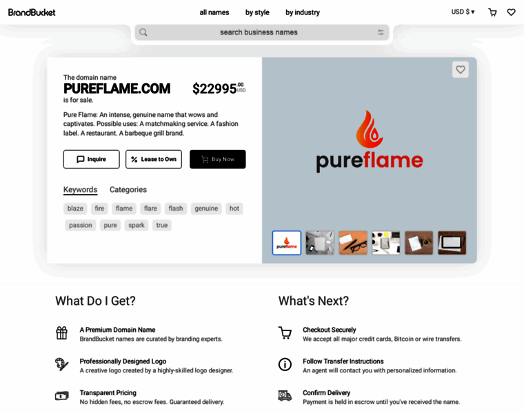 Pureflame.com thumbnail