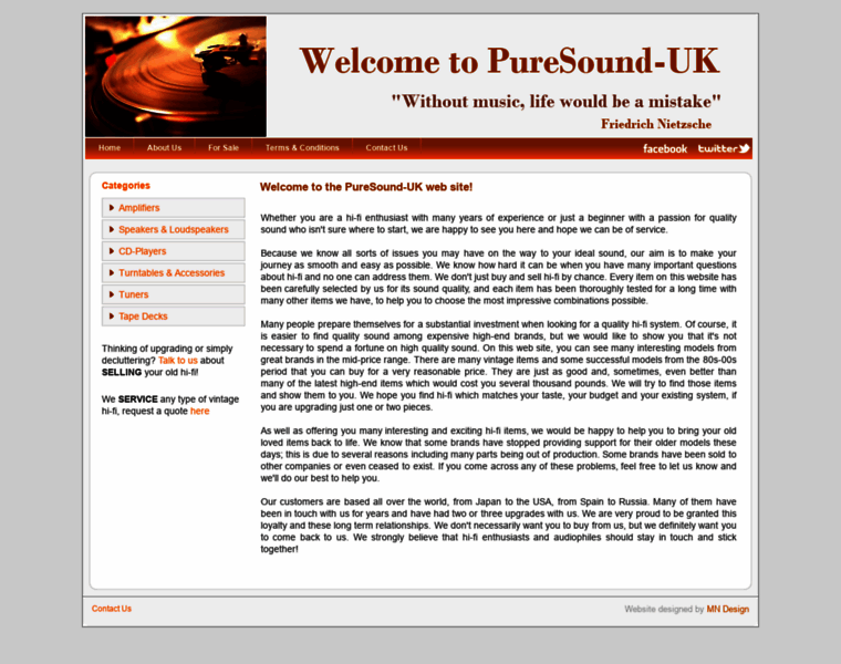 Puresound-uk.com thumbnail