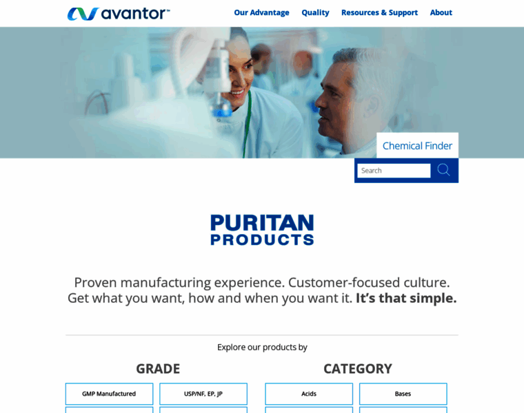 Puritanproducts.com thumbnail