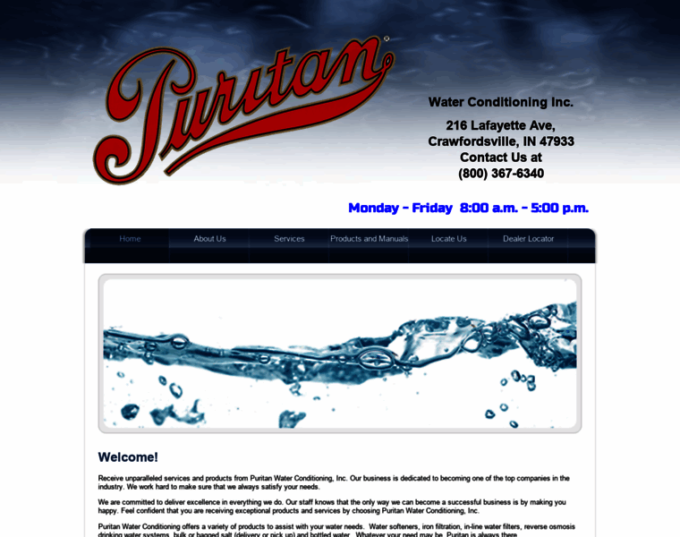 Puritanwater.net thumbnail