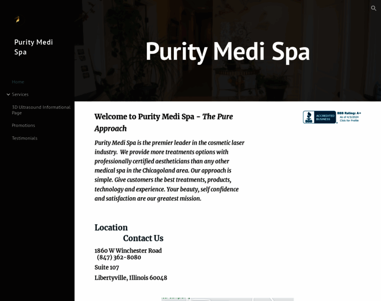 Puritymedispa.com thumbnail