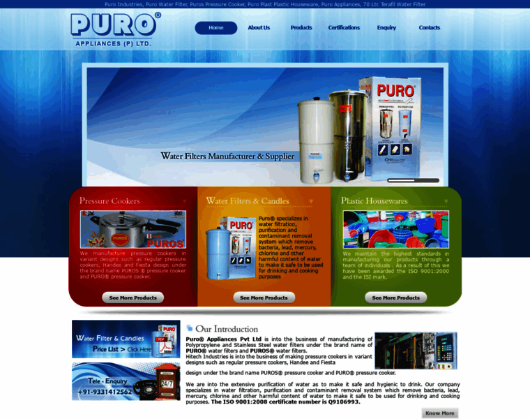 Purowaterfilters.com thumbnail