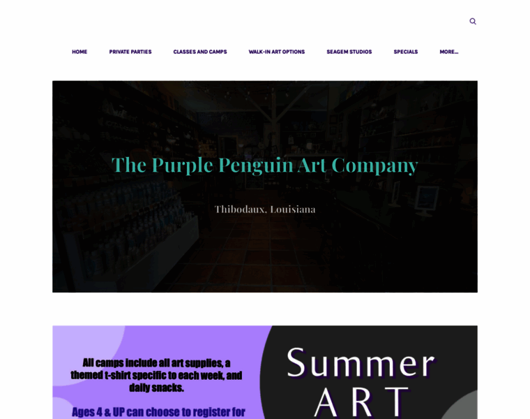 Purplepenguinartcompany.com thumbnail
