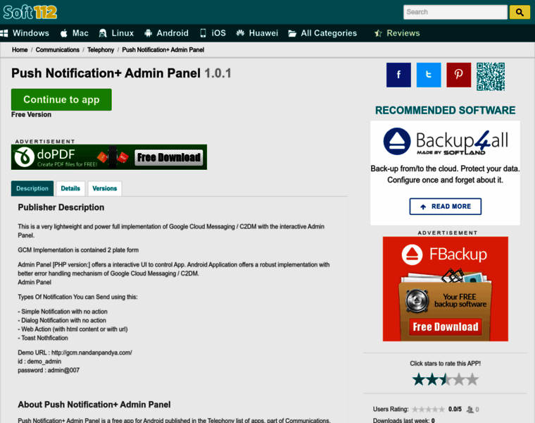 Push-notification-admin-panel.soft112.com thumbnail