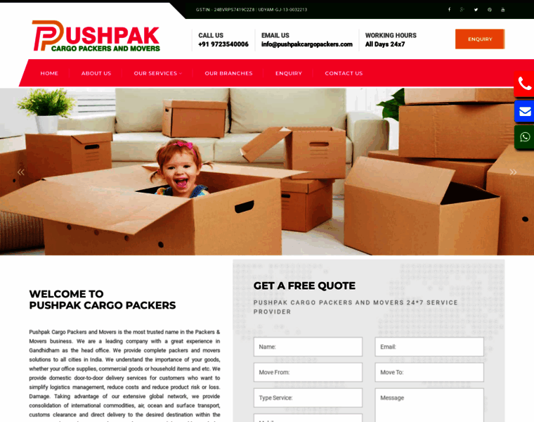 Pushpakcargopackers.com thumbnail
