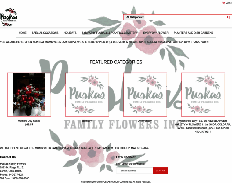 Puskasfamilyflowers.com thumbnail