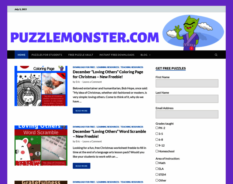 Puzzlemonster.com thumbnail
