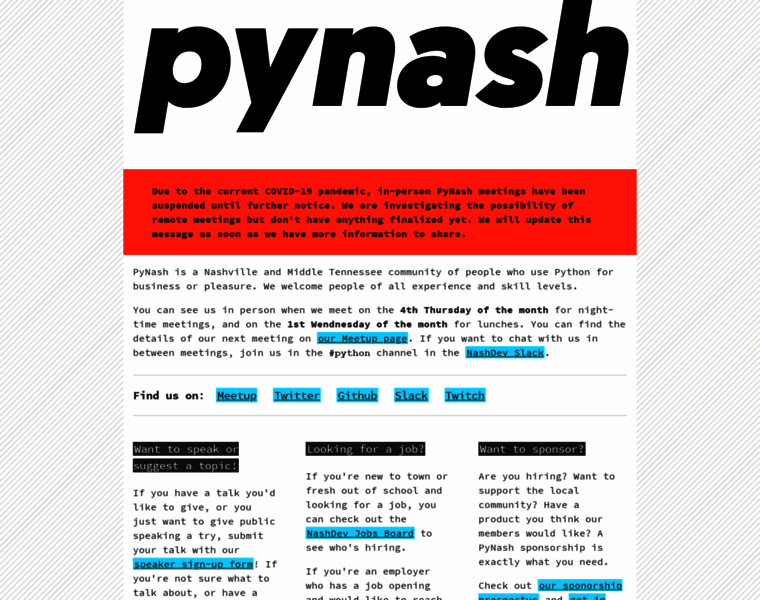 Pynash.org thumbnail