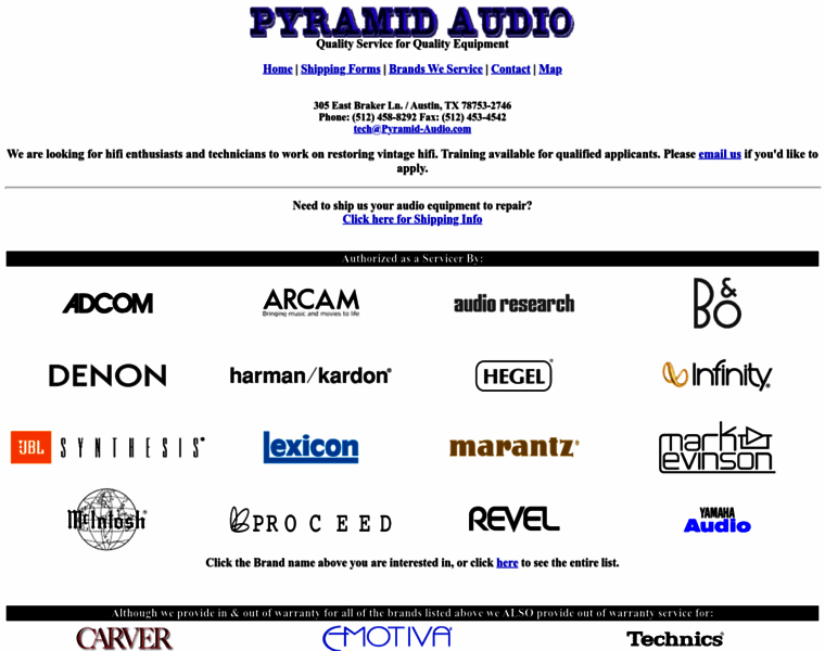 Pyramid-audio.com thumbnail