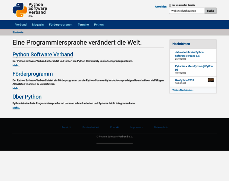 Python-verband.org thumbnail