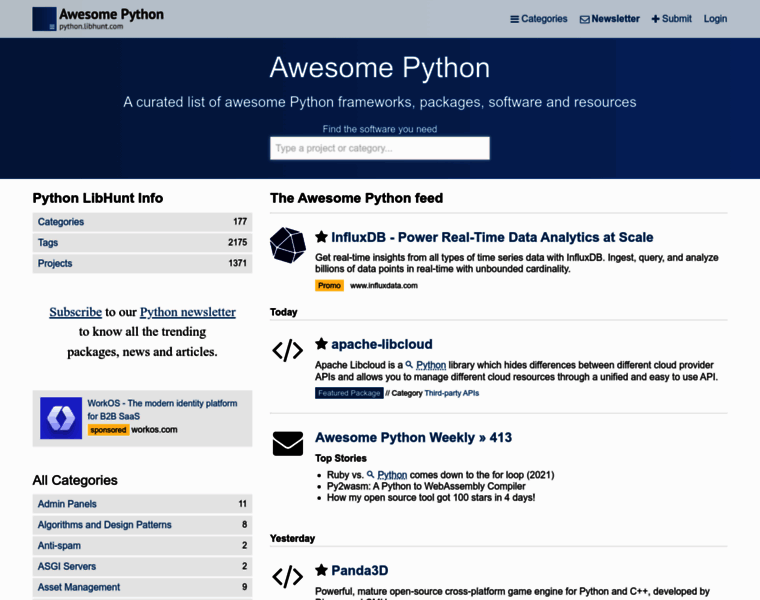 Python.libhunt.com thumbnail