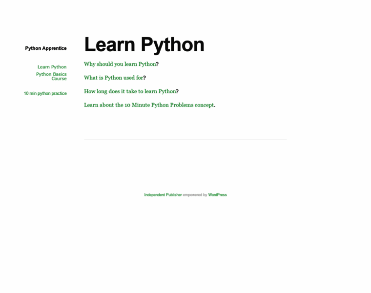Pythonapprentice.com thumbnail