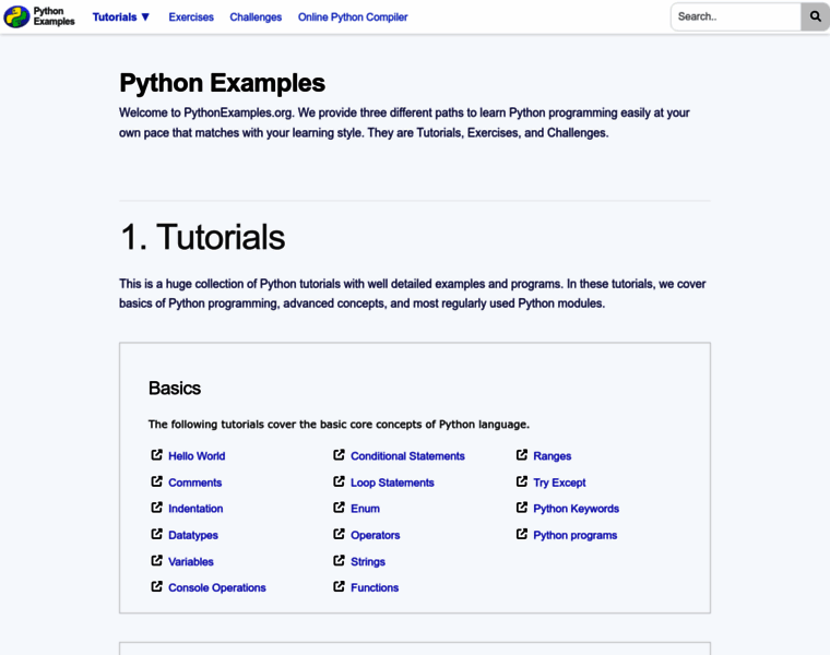 Pythonexamples.org thumbnail
