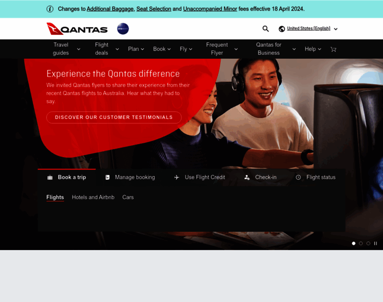 Qantas.com thumbnail