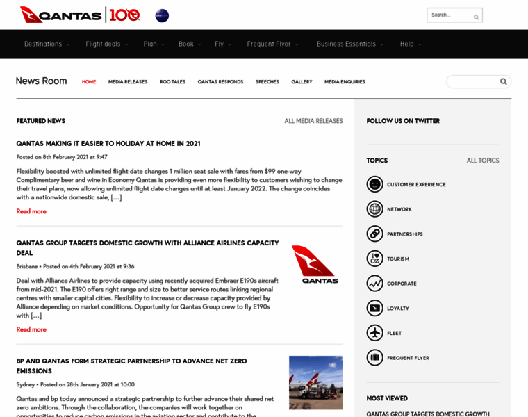 Qantasnewsroom.com.au thumbnail