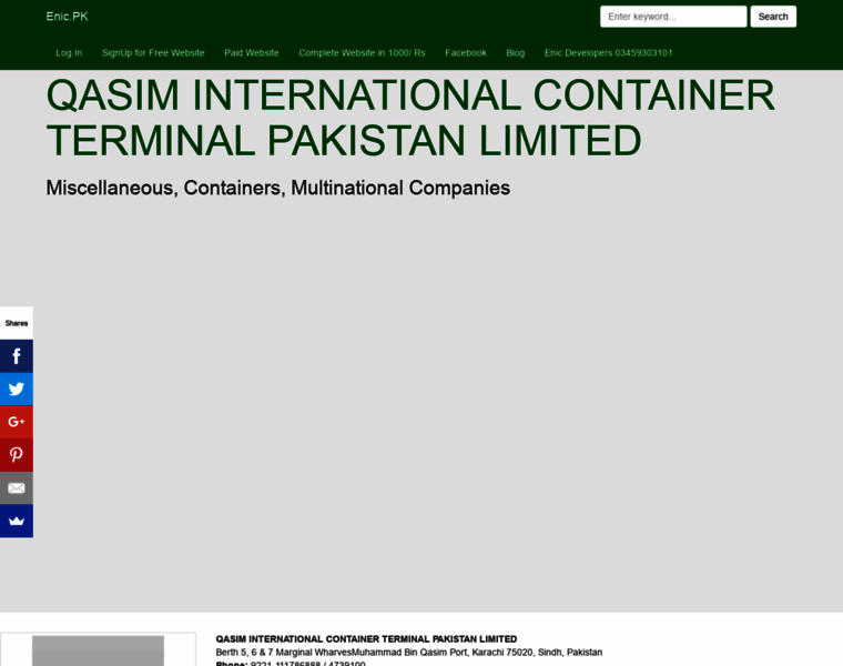 Qasiminternationalcontainerterminal.enic.pk thumbnail