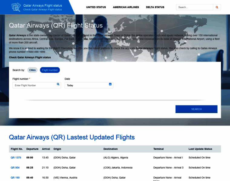 Qatar-airways.flight-status.info thumbnail