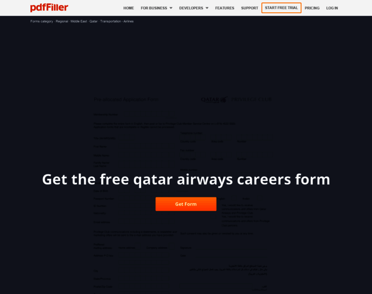 Qatar-application-form.pdffiller.com thumbnail