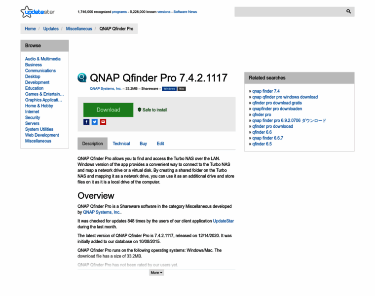 Qnap-qfinder-pro.updatestar.com thumbnail