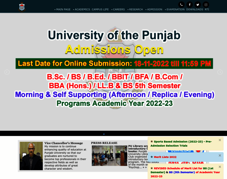 Quaid-i-azam.pu.edu.pk thumbnail
