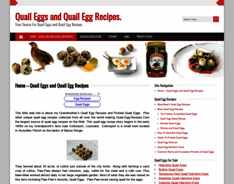 Quail-egg-recipes.com thumbnail