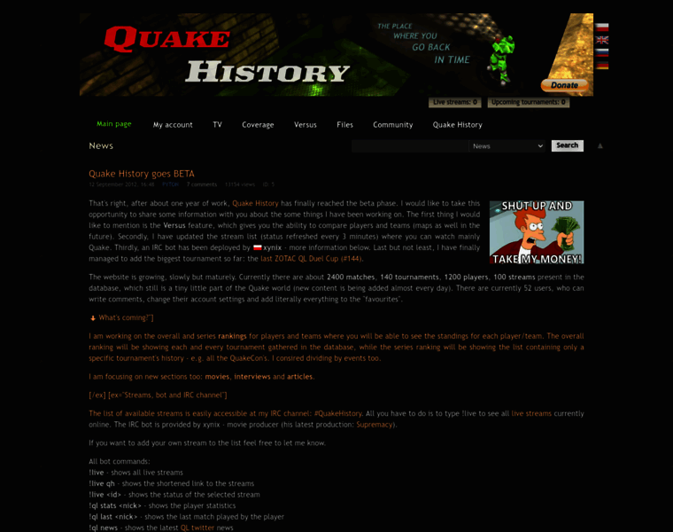 Quakehistory.com thumbnail