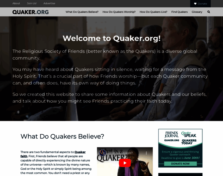 Quaker.org thumbnail