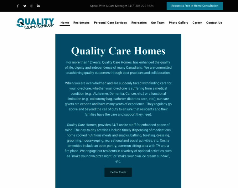 Qualitycarehomes.ca thumbnail