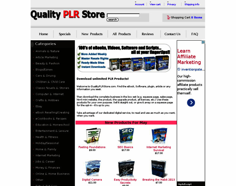 Qualityplrstore.com thumbnail