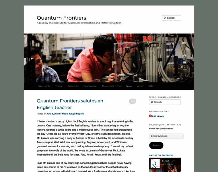 Quantumfrontiers.com thumbnail