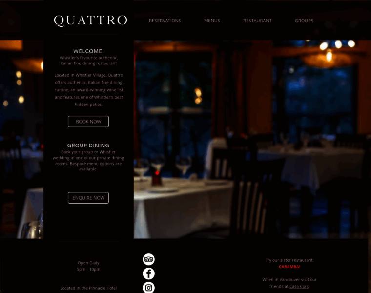 Quattrorestaurants.com thumbnail