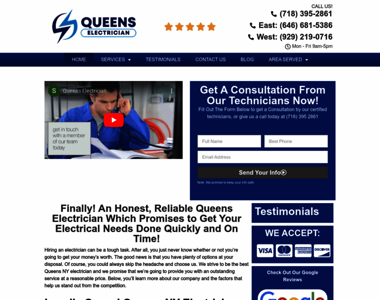 Queensnyelectrician.com thumbnail