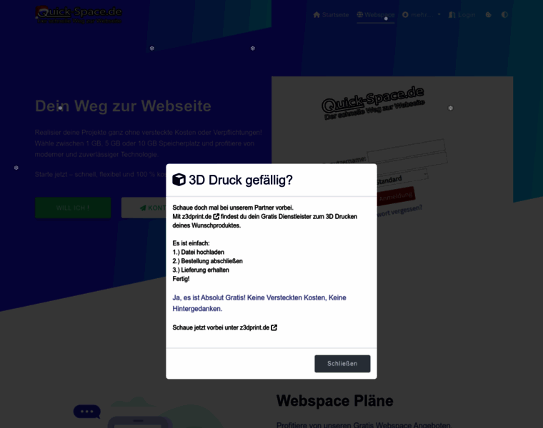 Quick-space.de thumbnail