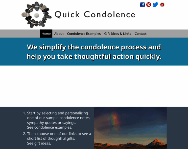 Quickcondolence.com thumbnail