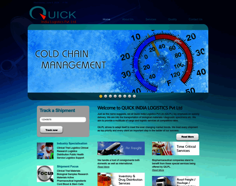 Quickindialogistics.com thumbnail