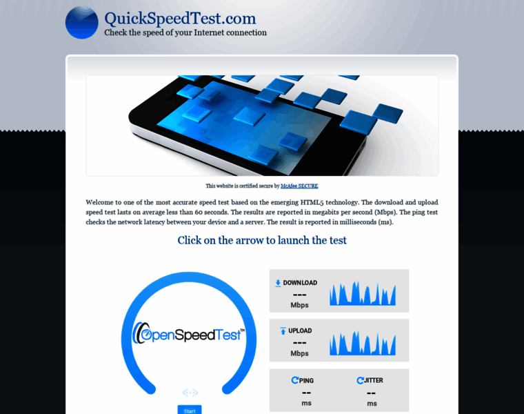 Quickspeedtest.com thumbnail