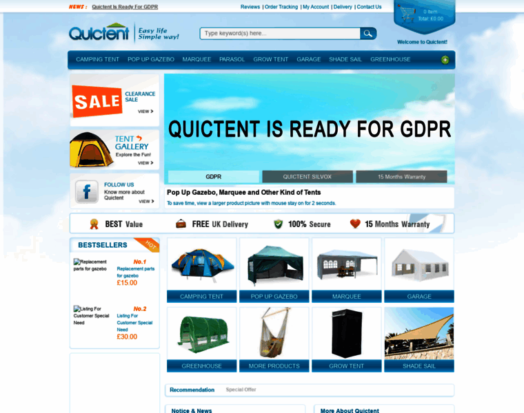 Quictents.co.uk thumbnail