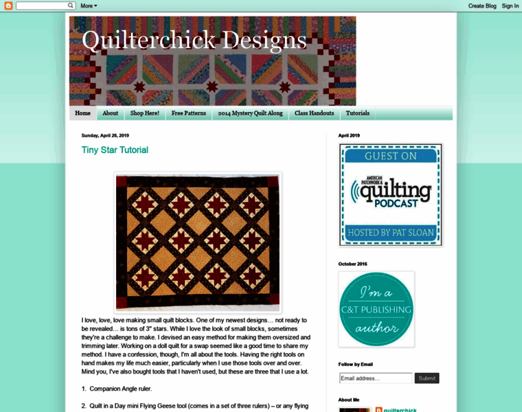 Quilterchickdesigns.com thumbnail