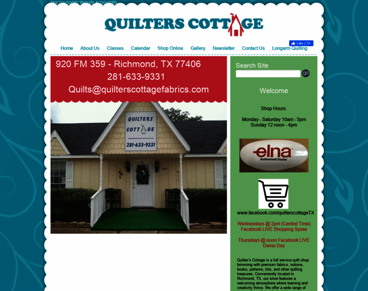Quilterscottagefabrics.com thumbnail