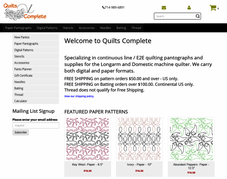 Quiltscomplete.com thumbnail