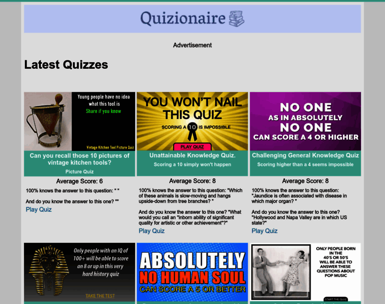 Quizionaire.org thumbnail