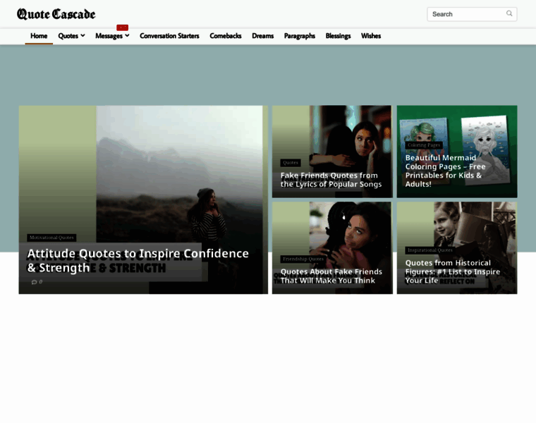 Quotecascade.com thumbnail