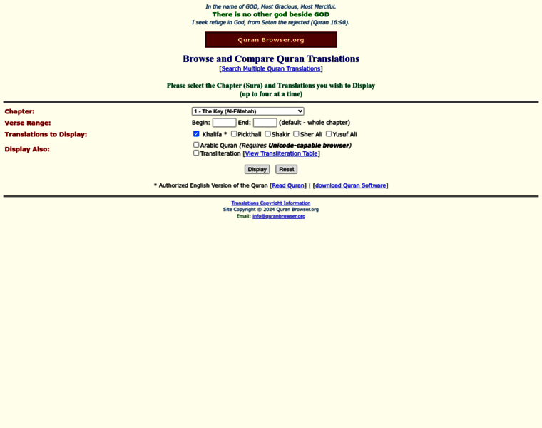 Quranbrowser.org thumbnail