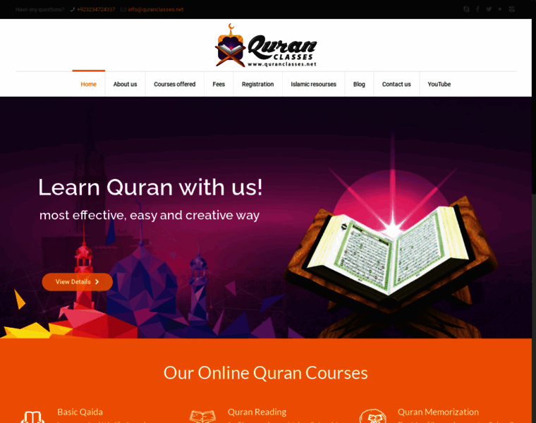 Quranclasses.net thumbnail
