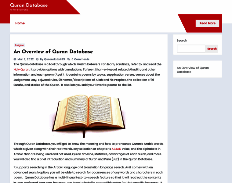 Qurandatabase.org thumbnail