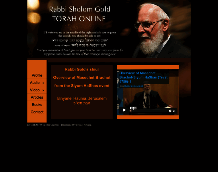 Rabbisholomgold.com thumbnail