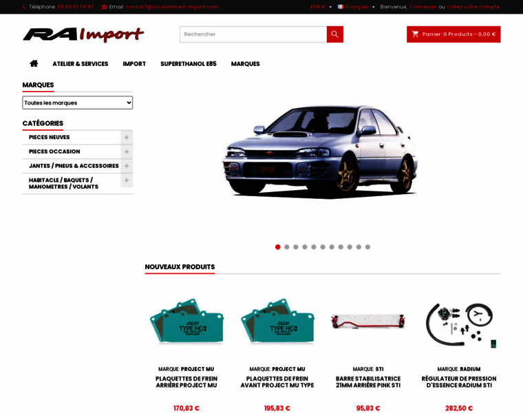 Racealtered-import.com thumbnail